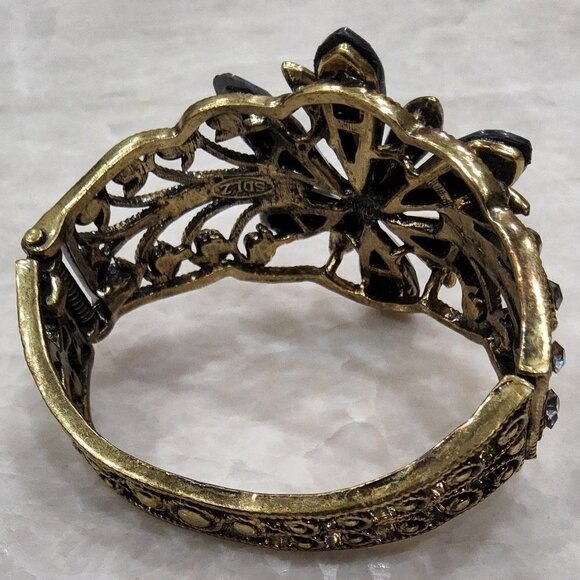 SDLZ Bracelet Statement Lattice Cuff Flower - Picture 2 of 5